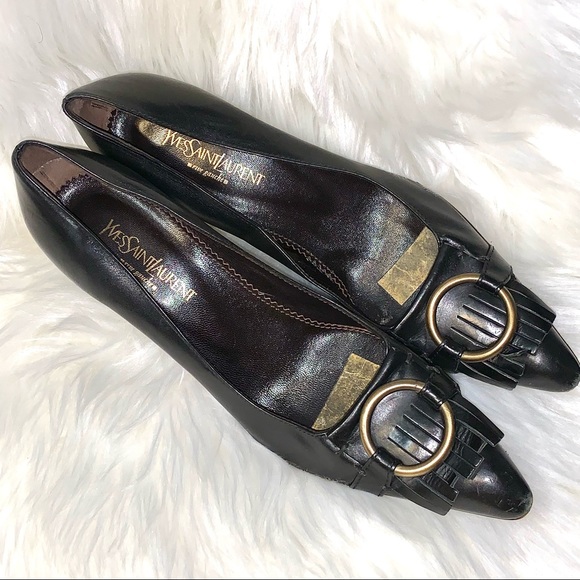 YSL - Yves Saint Laurent Rive Gauche Tassel Luxury Leather Pump - Picture 1 of 12